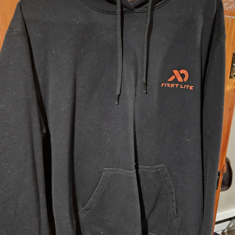 First Lite Black Hoodie with Orange Ram Graphic - Picture 2 of 4